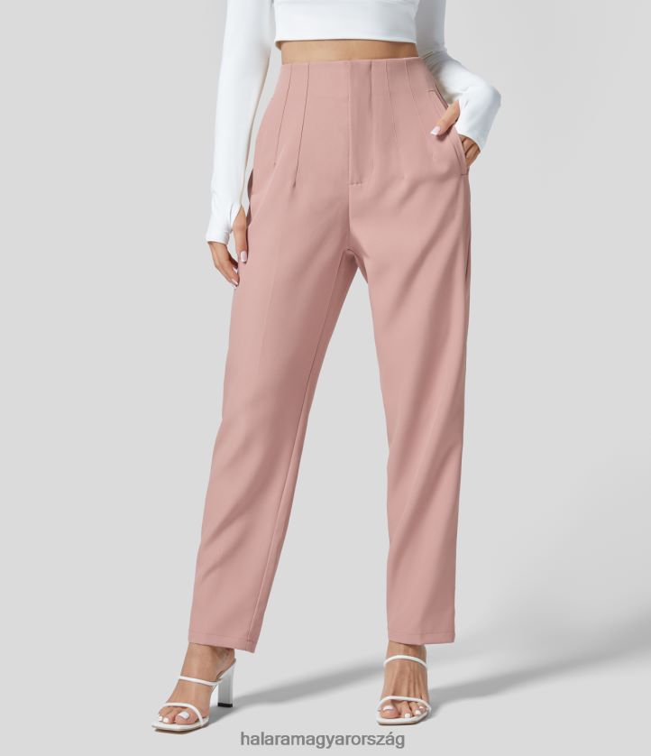 ruházat Halara magas derekú oldalzseb szűkülő munkaruha nadrág barackbőr nők 8FPF80409