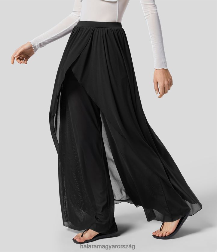 ruházat Halara magas derekú oldalzseb, széles szárú palazzo resort nadrág fekete nők 8FPF80189