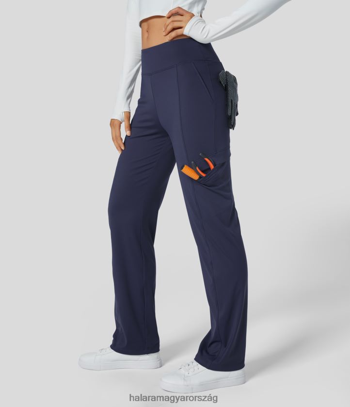 ruházat Halara softlyzero szellős, középen emelkedő, több zsebbel hűvös tapintású, egyenes szárú nadrág pávakabát nők 8FPF80406