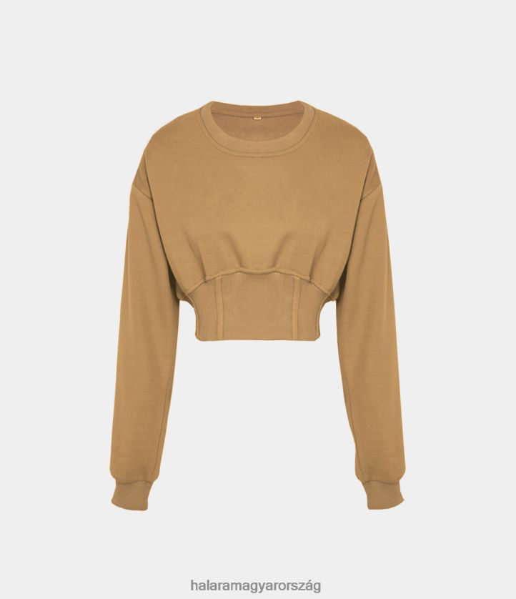 ruházat Halara fűző sima vágott pulóver mustárbarna nők 8FPF801940