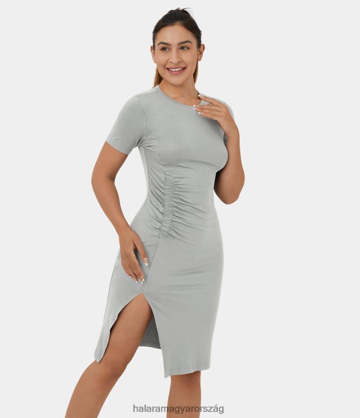 ruházat Halara mindennapi dörzsölt osztott szegélyű midi chill ruha-csoda kék róka nők 8FPF801216