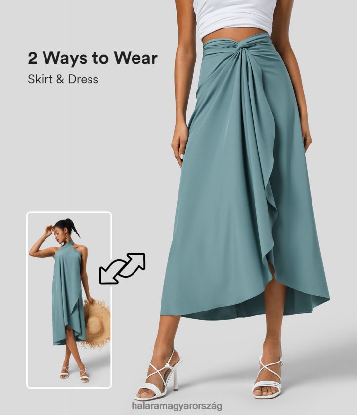 ruházat Halara szellős, magas derekú csavart csavart visszaköthető gyorsan száradó üdülőszoknya eredeti nők 8FPF80519